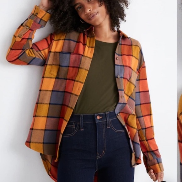 Madewell Multicolor Plaid Button Down Shirt Size XS - Picture 2 of 8